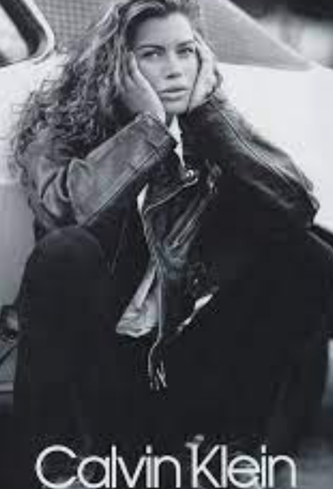 Vintage leather Calvin Klein moto jacket